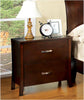 Henry Modern 2-Drawer Nightstand Brown Cherry Furniture Enitial Lab 