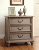 Delara 3-Drawer Nightstand Grey Furniture Enitial Lab 