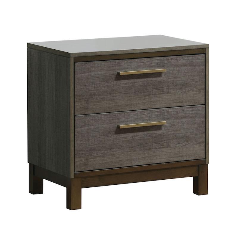 Renner Modern 2-Drawer Nightstand Rustic Grey Furniture Enitial Lab 