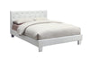 Cristi Tufted Leatherette Full Bed White Furniture Enitial Lab 