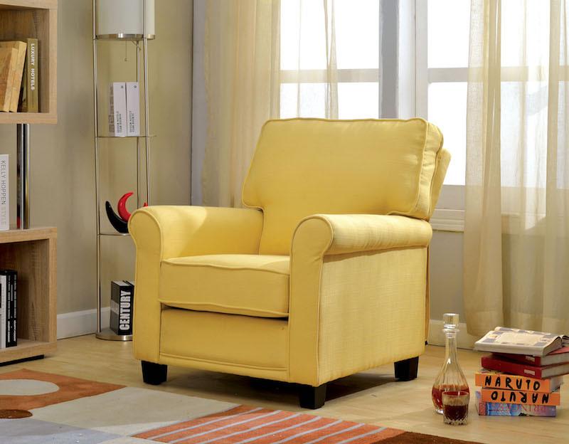 Soro Linen Arm Chair Yellow Furniture Enitial Lab 