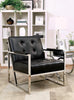 Maylen Tufted Crocodile Leatherette Accent Chair Black Furniture Enitial Lab 