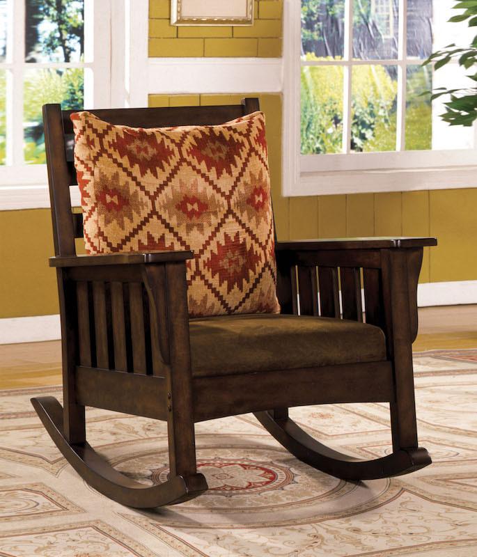 Greggers Mission Style Rocking Chair Dark Oak Furniture Enitial Lab 