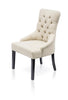 Lola Tufted Flax Fabric Accent Chair Ivory (Set of 2) Furniture Enitial Lab 