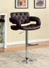 Kiles Leatherette Adjustable Bar Stool Dark Brown Furniture Enitial Lab 