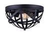 Gigi 2 Light 13"w Flush Mount - Black