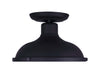 Marcella 12"w Outdoor Ceiling Light - Black