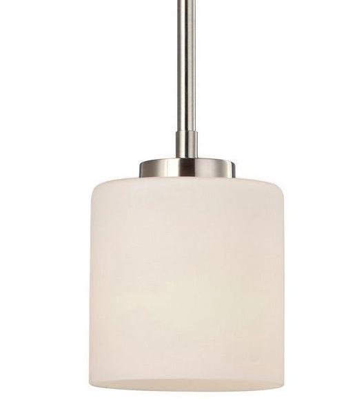 Leigha 1 Light Rod Pendent - Brushed Nickel Ceiling 7th Sky Design 