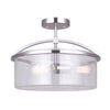 Chelsey 3 Light Semi Flush - Brushed Nickel Ceiling 7th Sky Design 