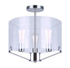 Joni 3 Light Semi Flush - Brushed Nickel Ceiling 7th Sky Design 