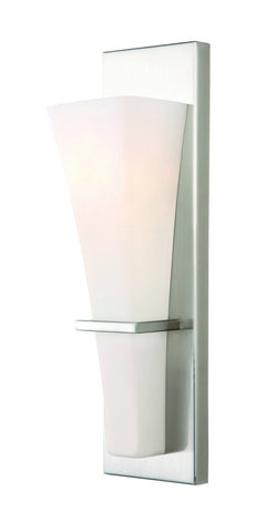 Laurel 1 Light Bath Vanity Light - Brushed Nickel Wall 7th Sky Design 