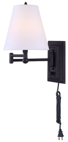 Swing Arm 1 Light Wall Fixture - Oil Rubbed Bronze Wall 7th Sky Design 