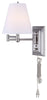 Swing Arm 1 Light Wall Fixture - Brushed Pewter Wall 7th Sky Design 