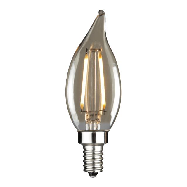 LED Candelabra Flame Tip Filament Chandelier Light Bulb Bulbs Luminance 