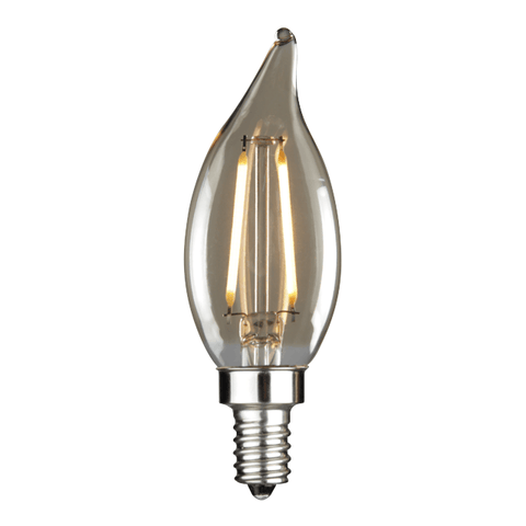 LED Candelabra Flame Tip Filament Chandelier Light Bulb