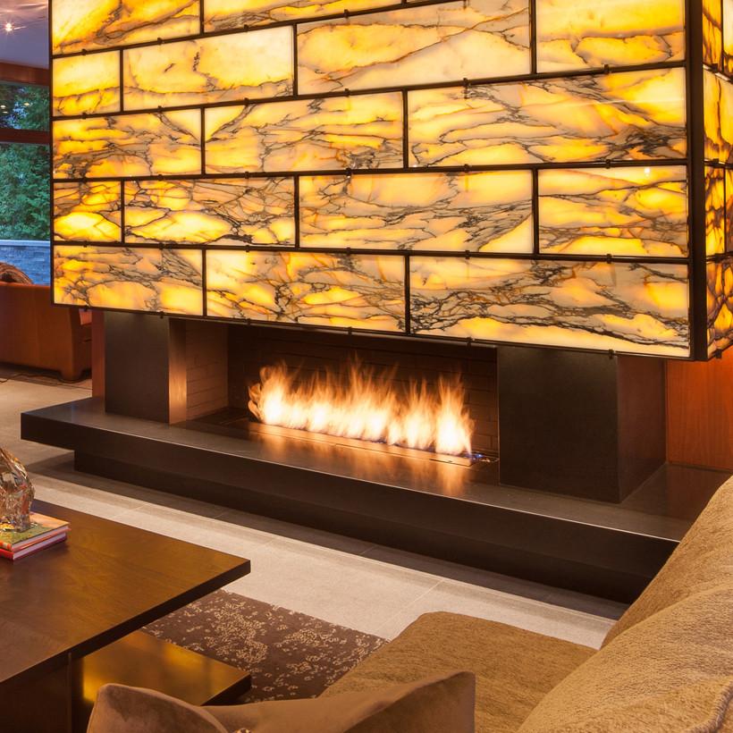 Linear Gas Fireplace - Linear Burner System - Indoor