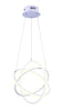 Trinity 17"w LED Chandelier - White Ceiling 7th Sky Design 