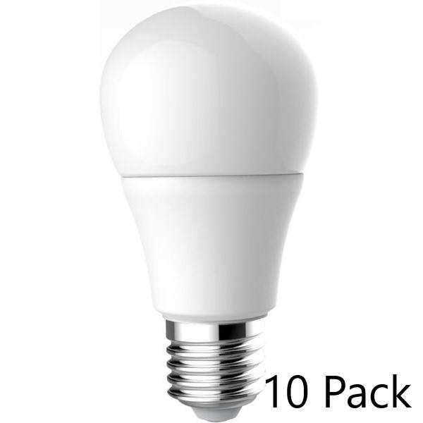 LED A19 Dimmable 60W Replacement Bulb (Choose 3000, 4000 or 5000K) - 10 Pack Bulbs Dazzling Spaces 3000K 