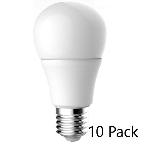 LED A19 Dimmable 60W Replacement Bulb (Choose 3000, 4000 or 5000K) - 10 Pack