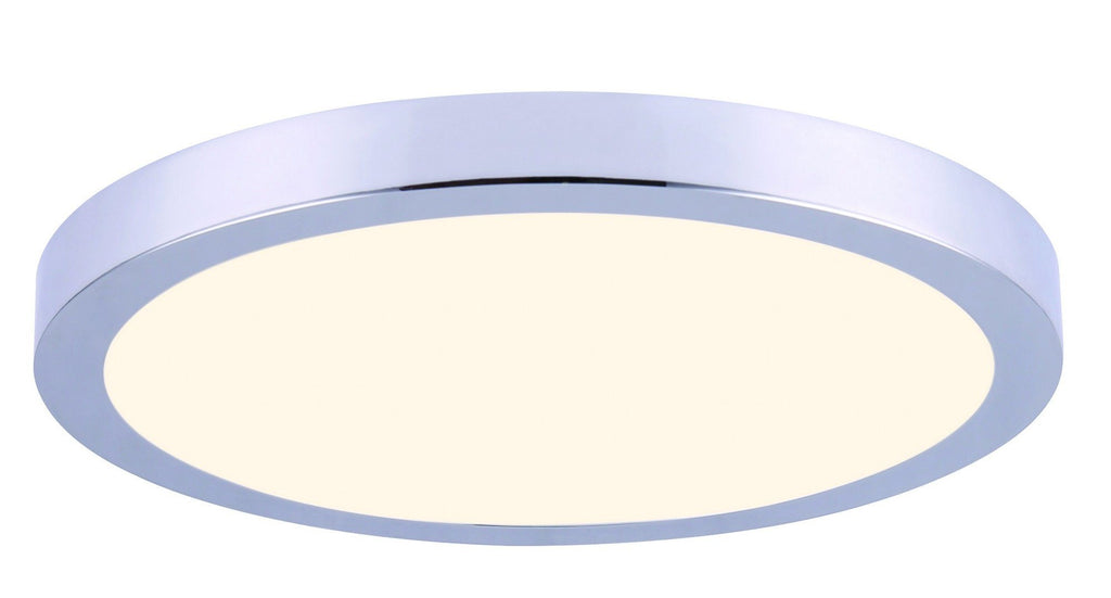 LED 15" Wide Surface Mount Disk - Chrome Ceiling 7th Sky Design 