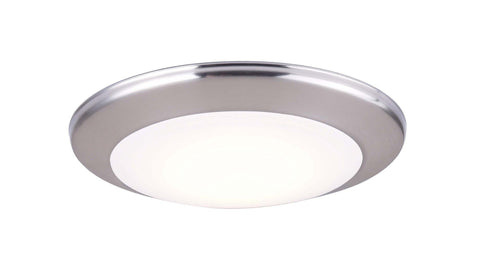 LED 6" Wide Low Profile Disc Light - Brushed Nickel Ceiling 7th Sky Design 