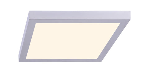 LED 11" Wide Square Surface Mount Disk - Chrome Ceiling 7th Sky Design 