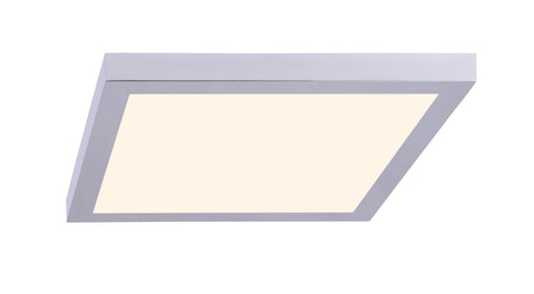 LED 15" Wide Square Surface Mount Disk - Chrome Ceiling 7th Sky Design 