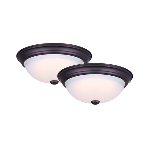 LED 13 inch Flush Mount Twin Pack - Oil Rubbed Bronze Ceiling 7th Sky Design 