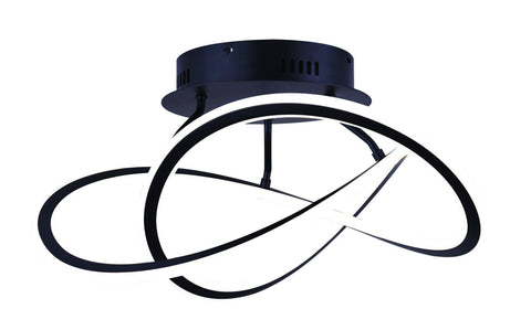Zola LED Semi-Flush - Black Ceiling 7th Sky Design 