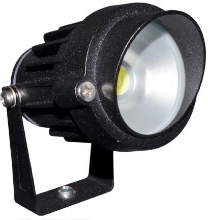 Cast Aluminum 12V LED Spot Light with Hood - Black Outdoor Dabmar 