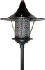 Cast Aluminum Flair Top Pagoda Light 12V - Black Outdoor Dabmar 