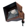 Solid Brass 12V Area Flood Light with Hood - Antique Bronze Finish Outdoor Dabmar 
