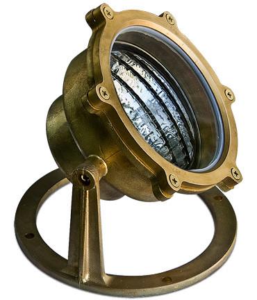 Solid Brass Pond/Fountain Underwater Light Brass Outdoor Dabmar LED 4W 