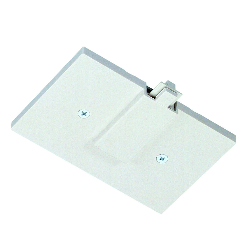 End Feed Connector with Canopy for Nora NLMT Mini Track (White or Black) Tracks Nora Lighting White 