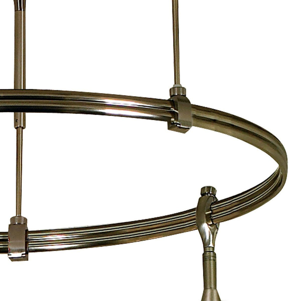 24" Diameter Circle, Bus Bars on Inside for Nora Rail - Silver, Bronze or Brushed Nickel Tracks Nora Lighting Silver 