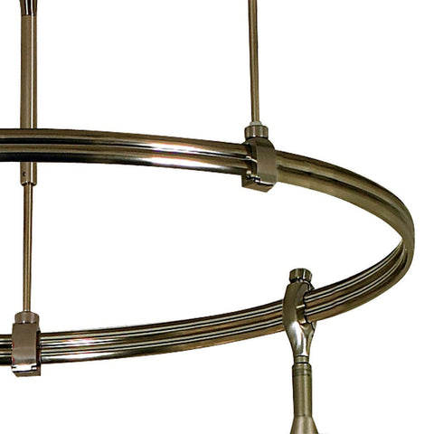 24" Diameter Circle, Bus Bars on Inside for Nora Rail - Silver, Bronze or Brushed Nickel