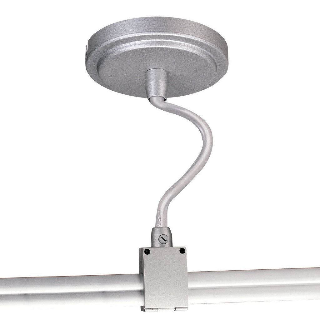 Nora Flex Rail NRS90 Round Power Canopy w/Extended Cord (3 Finish Options) Tracks Nora Lighting Nickel 10'6" 