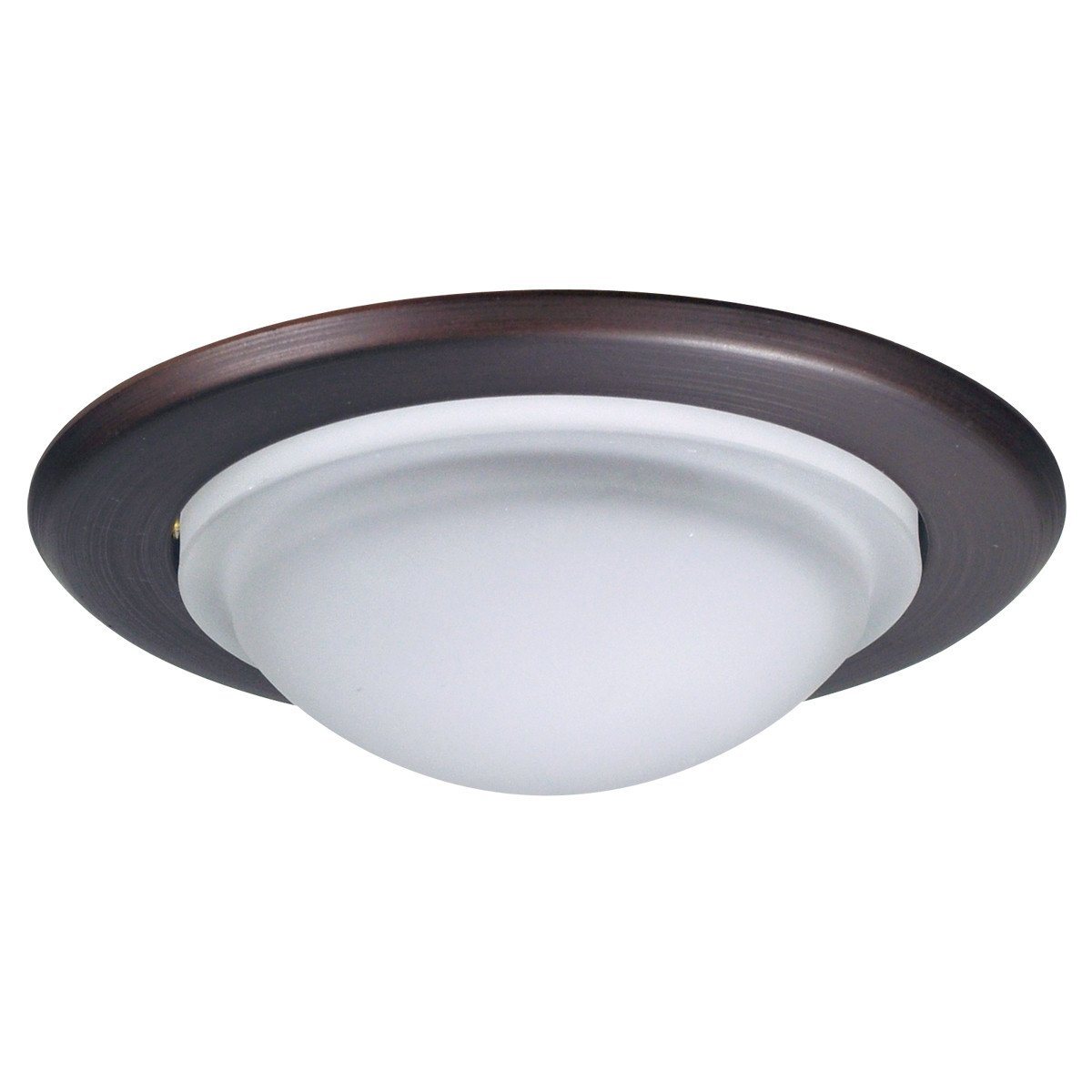 Frosted Dome Lens w/ Specular Clear Reflector, Black Trim Recessed Nora Lighting 