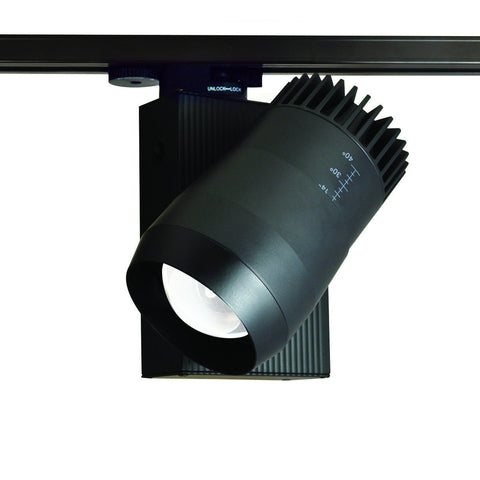 25W Flex Beam LED Track Fixture, 4200K, Silver, H-Style