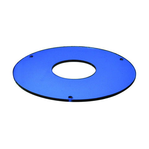 8" Tempered Blue, 3-1/8" Open Center Recessed Nora Lighting 