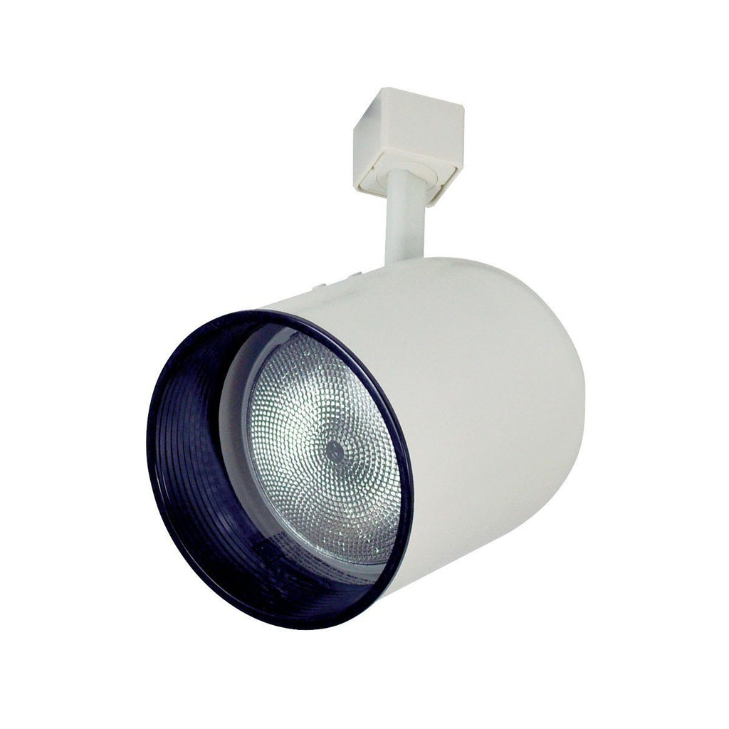 Round Back PAR30 Track Head for Halo - White with Black Baffle Tracks Nora Lighting 