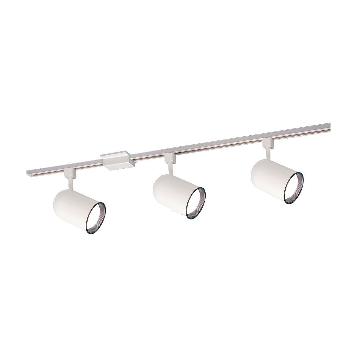 Line Voltage Round Back Track Pack, 4 Fixtures, White Tracks Nora Lighting 