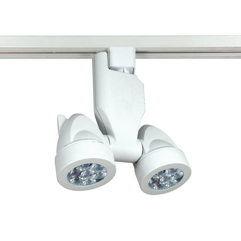 Versa Vertical Dual Head PAR30, 3W-50W, Dimmable, White, H-Style Tracks Nora Lighting 