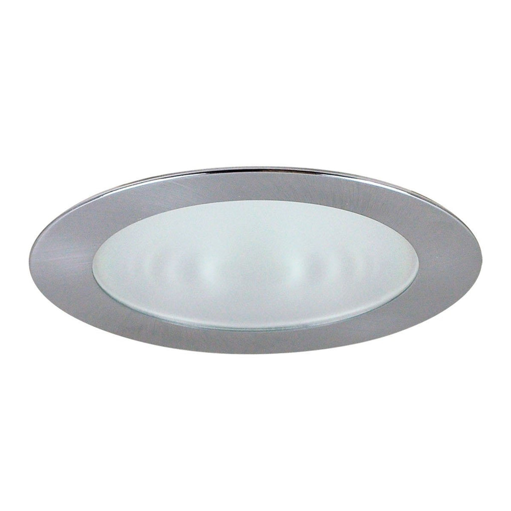 4" Recessed Trim - Frosted Flat Lens, Specular Clear Reflector, Natural Metal Ring Recessed Nora Lighting Natural Metal 