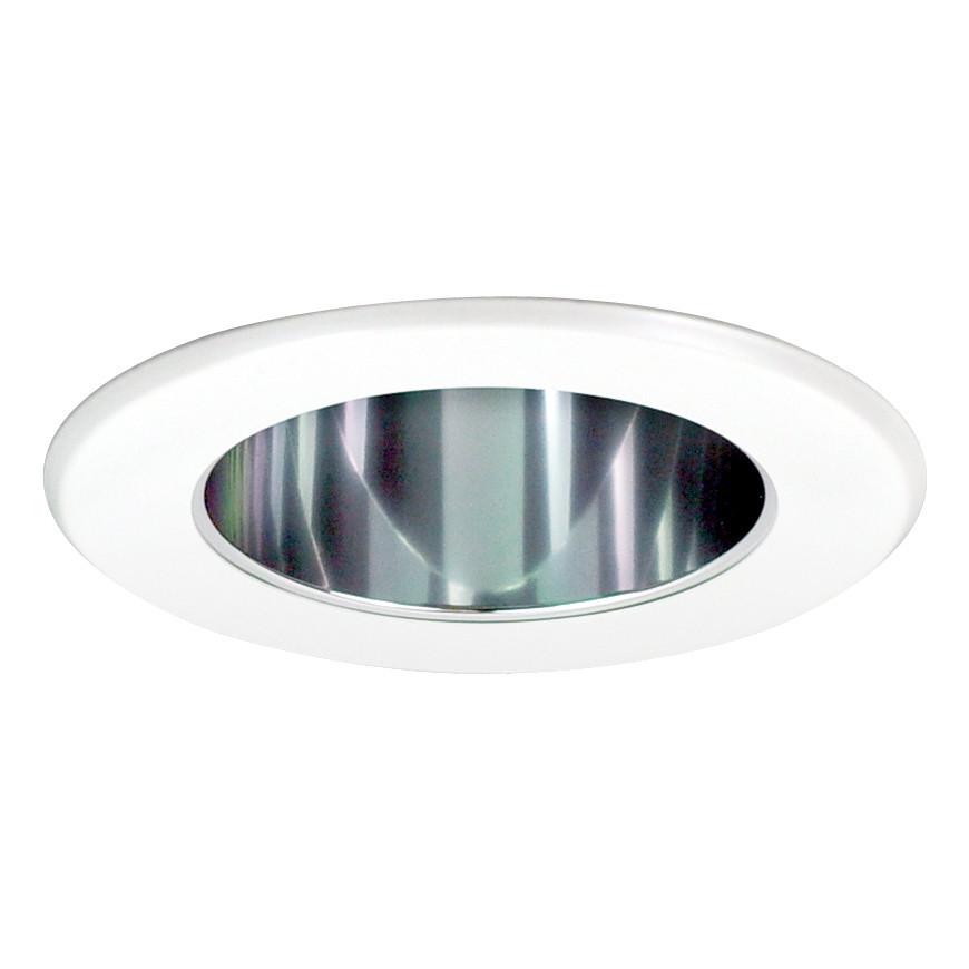 Specular Clear Reflector Cone, White Metal Ring Recessed Nora Lighting 