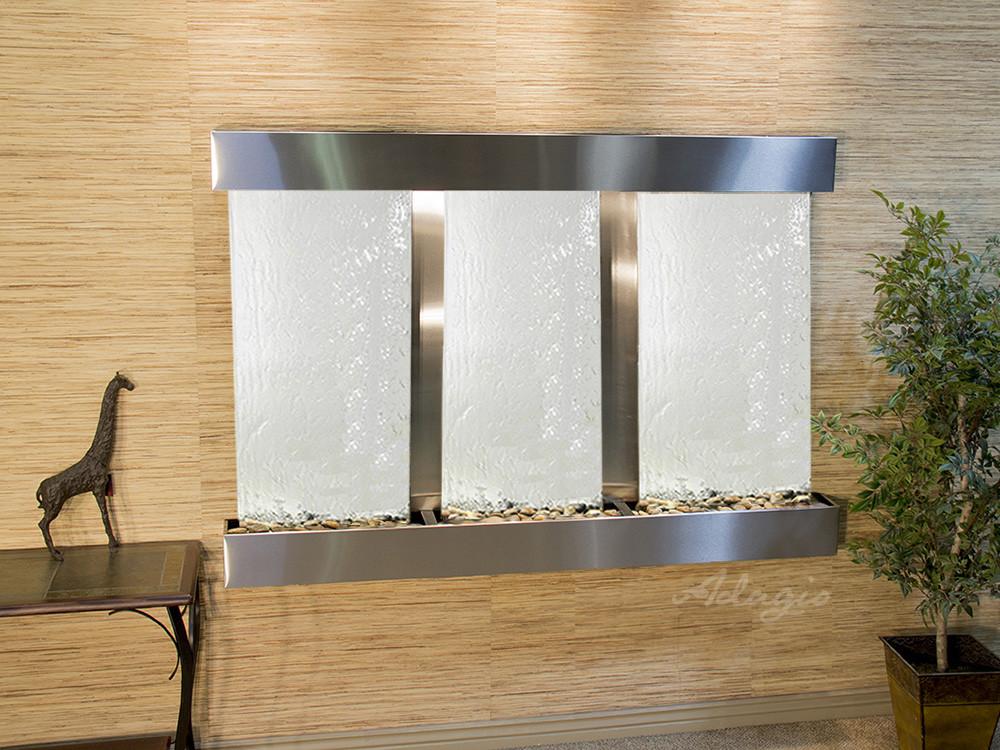 Olympus Falls Square - Stainless Steel - Silver Mirror Fountains Adagio 
