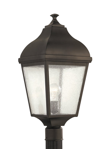 Terrace One Light Outdoor Post Lantern - Oil Rubbed Bronze Outdoor Sea Gull Lighting 