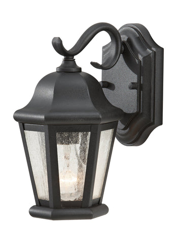 Martinsville Small One Light Outdoor Wall Lantern - Black Outdoor Sea Gull Lighting 