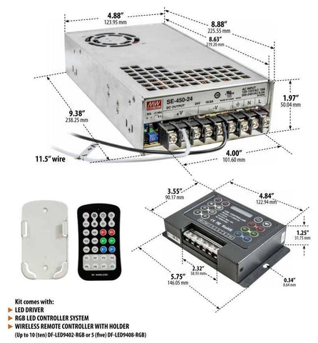 Remote Kit for Dabmar DF-LED9400 Series Multi Sign-Light Control Outdoor Dabmar 