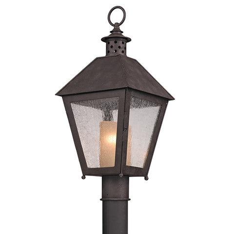 Sagamore 1 Light Post Lantern Medium - Centennial Rust Outdoor Troy 